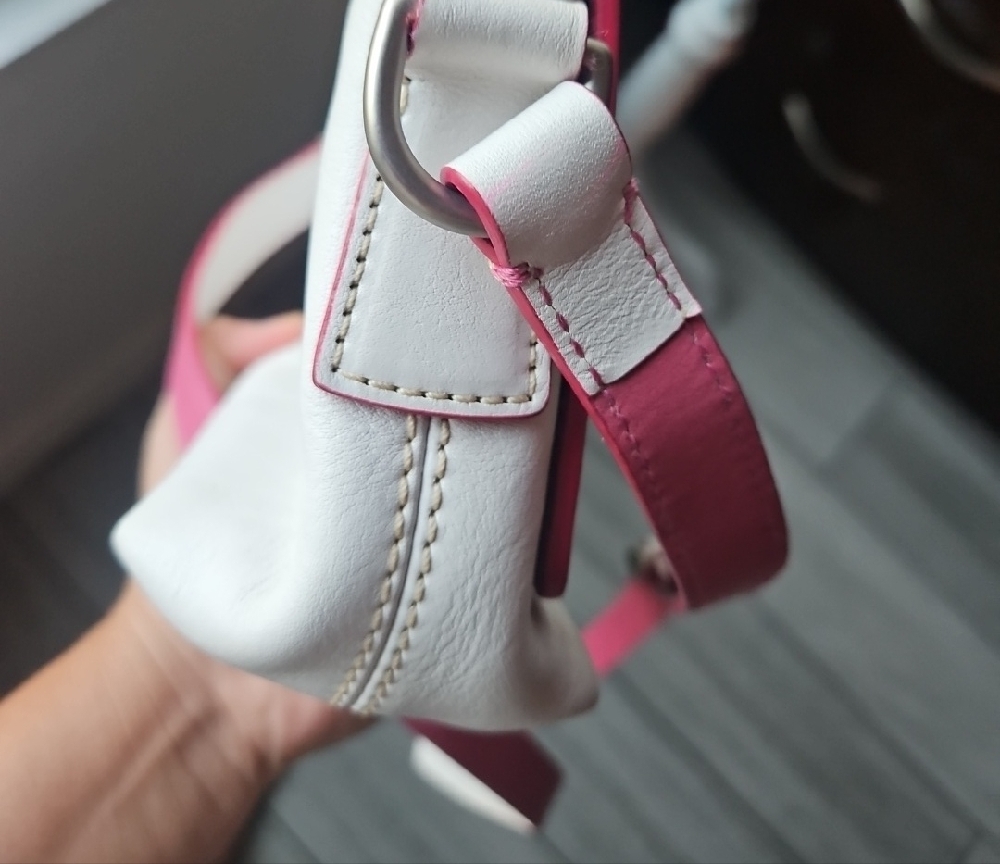 Dooney & Bourke White and Pink Crossbody Bag - Picture 8 of 13